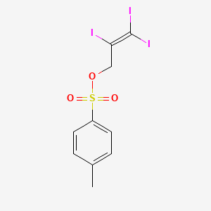 molecular formula C10H9I3O3S B8507931 2,3,3-Triiodoallyl-p-toluenesulfonate 