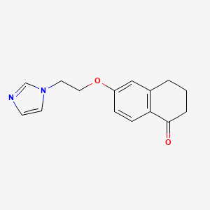 molecular formula C15H16N2O2 B8507940 6-(2-Imidazole-1-yl-ethoxy)-3,4-dihydro-2H-naphthalen-1-one 