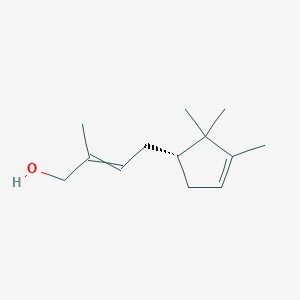 molecular formula C13H22O B8507948 2-Methyl-4-[(1R)-2,2,3-trimethylcyclopent-3-en-1-yl]but-2-en-1-ol CAS No. 185068-68-2