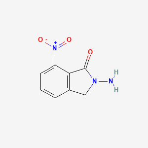 molecular formula C8H7N3O3 B8507969 2-Amino-7-nitro-2,3-dihydro-isoindol-1-one 
