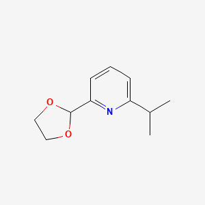 molecular formula C11H15NO2 B8507992 2-[1,3]Dioxolan-2-yl-6-isopropylpyridine 