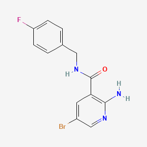 molecular formula C13H11BrFN3O B8507996 2-amino-5-bromo-N-(4-fluorobenzyl)nicotinamide 