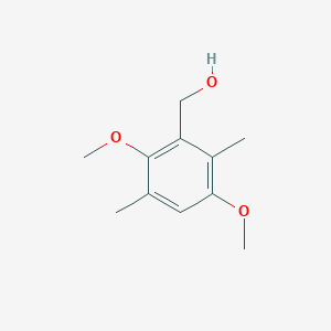 molecular formula C11H16O3 B8508021 2,5-Dimethoxy-3,6-dimethylbenzyl alcohol 