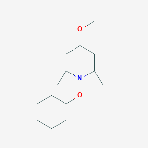 molecular formula C16H31NO2 B8508029 1-Cyclohexyloxy-4-methoxy-2,2,6,6-tetramethylpiperidine CAS No. 828933-21-7