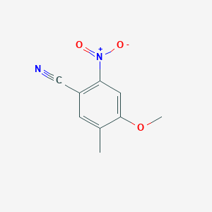 molecular formula C9H8N2O3 B8508033 4-Methoxy-5-methyl-2-nitro-benzonitrile 