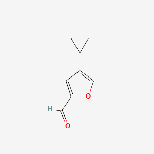 molecular formula C8H8O2 B8508036 4-Cyclopropylfuran-2-carbaldehyde 