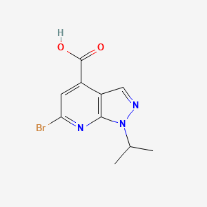 molecular formula C10H10BrN3O2 B8508069 6-bromo-1-isopropyl-1H-pyrazolo[3,4-b]pyridine-4-carboxylic acid 