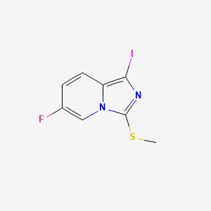 molecular formula C8H6FIN2S B8508101 6-Fluoro-1-iodo-3-methylsulfanyl-imidazo[1,5-a]pyridine 