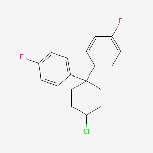 molecular formula C18H15ClF2 B8508150 4,4-Bis(p-fluorophenyl)-1-chloro-2-cyclohexene CAS No. 61271-77-0