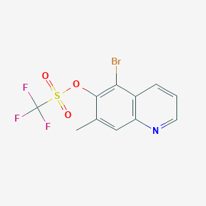 molecular formula C11H7BrF3NO3S B8508163 5-Bromo-7-methylquinolin-6-yl trifluoromethanesulfonate 