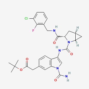 1H-Indole-6-acetic acid, 1-(aMinocarbonyl)-3-[[[(1R,3S,5R)-3-[[[(3-chloro-2-fluorophenyl)Methyl]aMino]carbonyl]-2-azabicyclo[3.1.0]hex-2-yl]carbonyl]aMino]-, 1,1-diMethylethyl ester