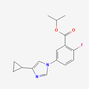 isopropyl 5-(4-cyclopropyl-1H-imidazol-1-yl)-2-fluorobenzoate