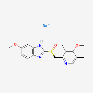 (+)-(5)6-methoxy-2-[[(4-methoxy-3,5-dimethyl-2-pyridinyl)methyl]sulfinyl]-1H-benzimidazole Sodium Salt