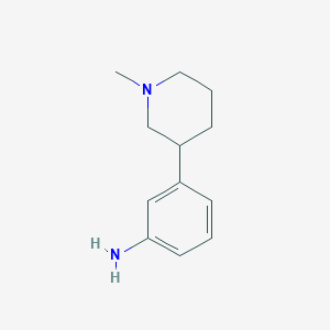 molecular formula C12H18N2 B8508279 3-(1-Methyl-3-piperidinyl)aniline 