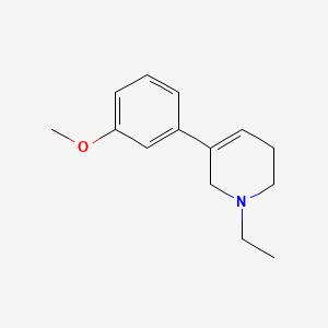molecular formula C14H19NO B8508314 1-Ethyl-5-(3-methoxyphenyl)-1,2,3,6-tetrahydropyridine CAS No. 83010-51-9