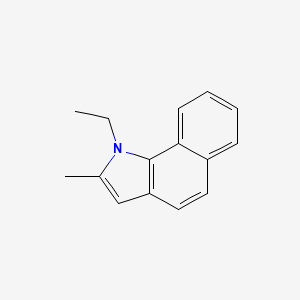 molecular formula C15H15N B8508331 1-Ethyl-2-methyl-1H-benzo[G]indole CAS No. 61433-53-2
