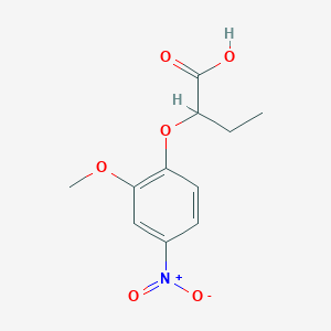 molecular formula C11H13NO6 B8508339 Ethyl (2-methoxy-4-nitrophenoxy)acetic acid 