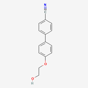 molecular formula C15H13NO2 B8508365 4'-(2-Hydroxyethoxy)-4-biphenylcarbonitrile 