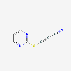 molecular formula C7H3N3S B8508412 3-(2-Pyrimidyl)Thio-2-Propynenitrile 