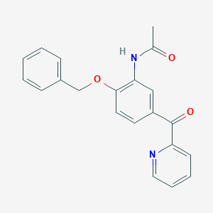 molecular formula C21H18N2O3 B8508438 N-[2-(Benzyloxy)-5-(pyridine-2-carbonyl)phenyl]acetamide CAS No. 58283-19-5