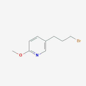 molecular formula C9H12BrNO B8508490 5-(3-Bromopropyl)-2-methoxypyridine 