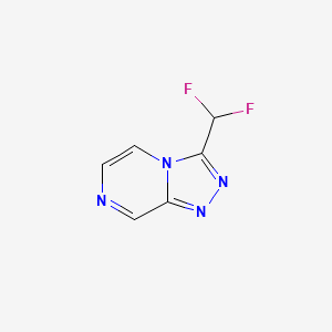 molecular formula C6H4F2N4 B8508501 3-(Difluoromethyl)-[1,2,4]triazolo[4,3-a]pyrazine 