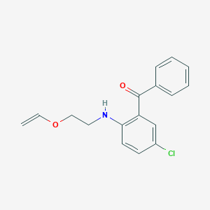 molecular formula C17H16ClNO2 B8508504 (5-Chloro-2-{[2-(ethenyloxy)ethyl]amino}phenyl)(phenyl)methanone CAS No. 64021-42-7