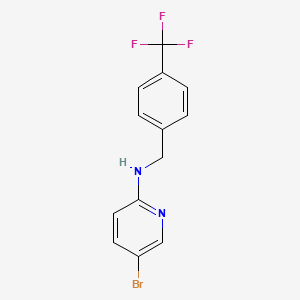 molecular formula C13H10BrF3N2 B8508513 (5-Bromo-pyridin-2-yl)-(4-trifluoromethylbenzyl)-amine 