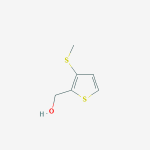 molecular formula C6H8OS2 B8508517 3-Methylthio-2-thiophenemethanol 