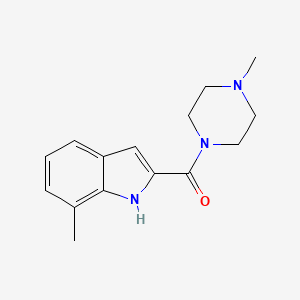 molecular formula C15H19N3O B8508542 (7-Methyl-1H-indol-2-yl)-(4-methyl-piperazin-1-yl)-methanone 