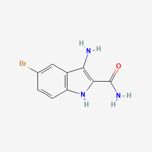 molecular formula C9H8BrN3O B8508548 3-amino-5-bromo-1H-indole-2-carboxylic acid amide 
