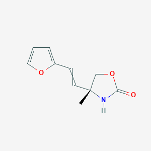 molecular formula C10H11NO3 B8508555 (4R)-4-[2-(Furan-2-yl)ethenyl]-4-methyl-1,3-oxazolidin-2-one CAS No. 566938-64-5