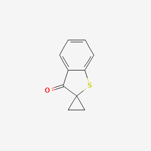 molecular formula C10H8OS B8508582 3-Oxo-2,3-dihydro[1]benzothiophene-2-spirocyclopropane 