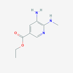 molecular formula C9H13N3O2 B8508604 5-Amino-6-methylamino-nicotinic acid ethyl ester 