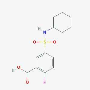 molecular formula C13H16FNO4S B8508612 5-Cyclohexylsulfamoyl-2-fluoro-benzoic acid 