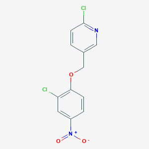 molecular formula C12H8Cl2N2O3 B8508636 2-Chloro-5-(2-chloro-4-nitrophenoxy)methylpyridine 