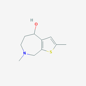 molecular formula C10H15NOS B8508649 2,7-dimethyl-5,6,7,8-tetrahydro-4H-thieno[2,3-c]azepin-4-ol 