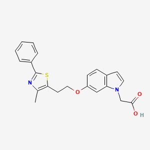 molecular formula C22H20N2O3S B8508653 {6-[2-(4-Methyl-2-phenyl-thiazol-5-yl)-ethoxy]-indol-1-yl}-acetic acid CAS No. 820959-86-2