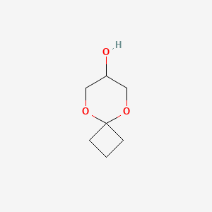 molecular formula C7H12O3 B8508676 5,9-Dioxaspiro[3.5]nonan-7-ol 