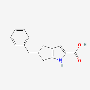 molecular formula C15H15NO2 B8508695 5-Benzyl-1,4,5,6-tetrahydrocyclopenta[b]pyrrole-2-carboxylic acid 