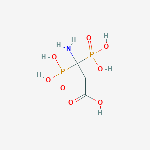 molecular formula C3H9NO8P2 B8508714 3-Amino-3,3-diphosphonopropanoic acid CAS No. 5745-48-2
