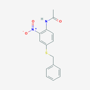 molecular formula C15H14N2O3S B8508717 N-[4-(Benzylsulfanyl)-2-nitrophenyl]acetamide CAS No. 54029-52-6