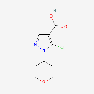 molecular formula C9H11ClN2O3 B8508744 5-Chloro-1-(oxan-4-yl)-1h-pyrazole-4-carboxylic acid 
