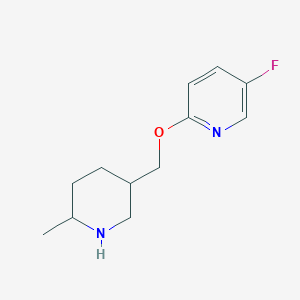 molecular formula C12H17FN2O B8508758 5-Fluoro-2-[[(3R,6R)-6-methyl-3-piperidinyl]methoxy]pyridine 