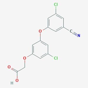 molecular formula C15H9Cl2NO4 B8508761 [3-Chloro-5-(3-chloro-5-cyanophenoxy)phenoxy]acetic acid CAS No. 920036-10-8
