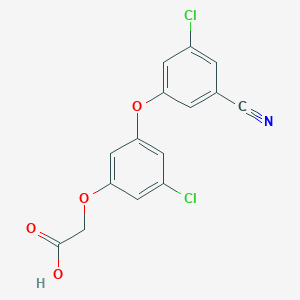 B8508761 [3-Chloro-5-(3-chloro-5-cyanophenoxy)phenoxy]acetic acid CAS No. 920036-10-8