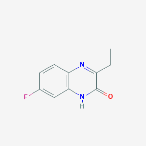 molecular formula C10H9FN2O B8508778 3-ethyl-7-fluoroquinoxalin-2(1H)-one 