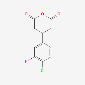molecular formula C11H8ClFO3 B8508814 3-(4-Chloro-3-fluorophenyl)glutaric anhydride 