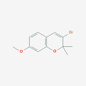 molecular formula C12H13BrO2 B8508819 3-bromo-7-methoxy-2,2-dimethyl-2H-chromene 