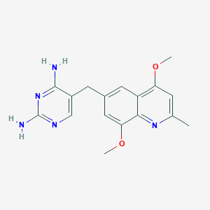molecular formula C17H19N5O2 B8508882 5-[(4,8-Dimethoxy-2-methylquinolin-6-yl)methyl]pyrimidine-2,4-diamine CAS No. 89446-15-1